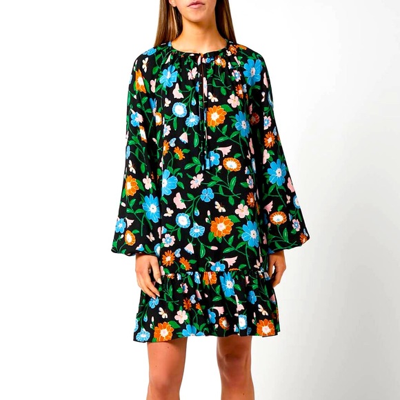 kate spade Dresses & Skirts - KATE SPADE FLORAL GARDEN PARTY TIE NECK DRESS
